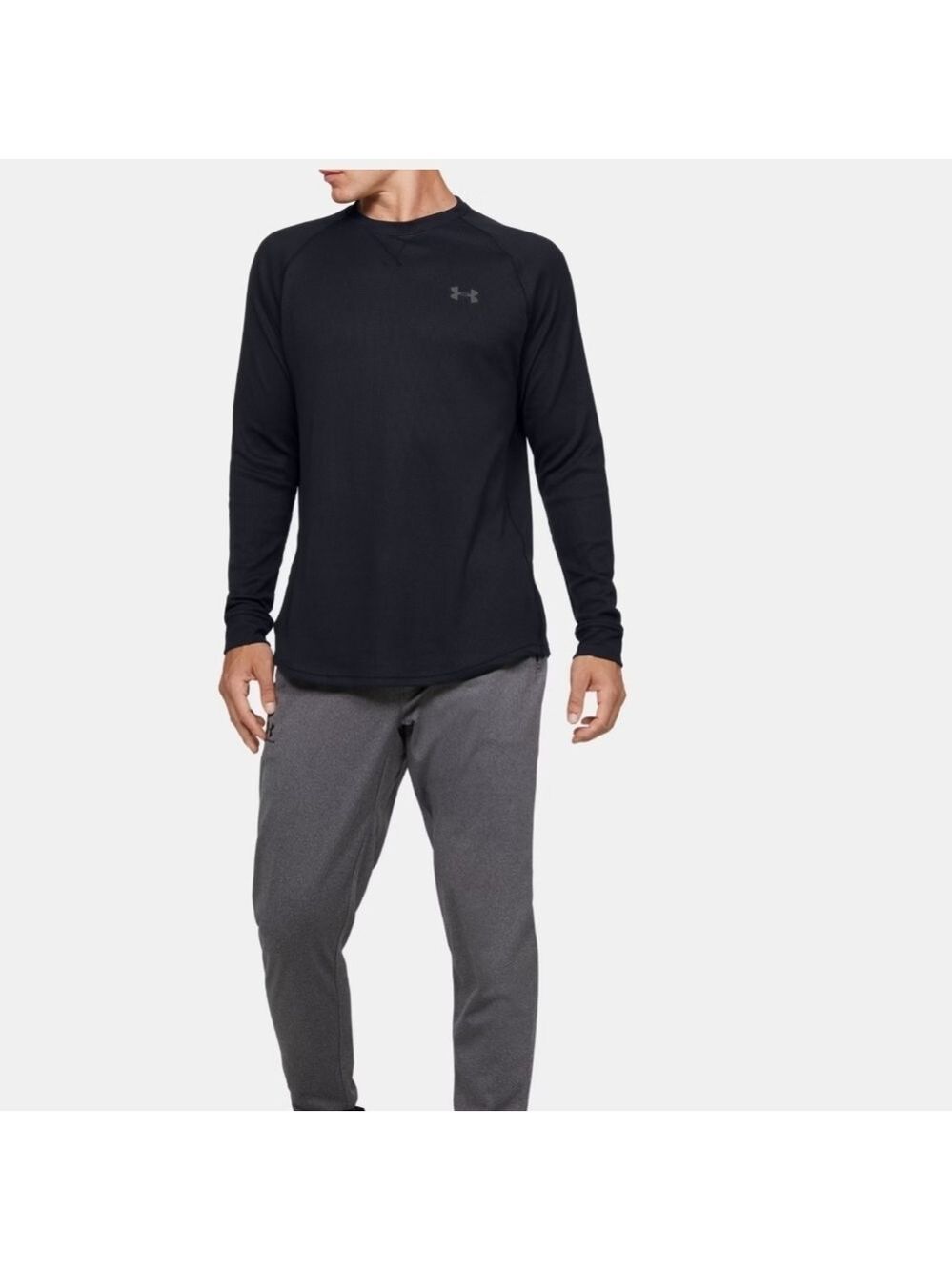 Under Armour Men's Crew Long Sleeve graphite black Large shirt NWOT